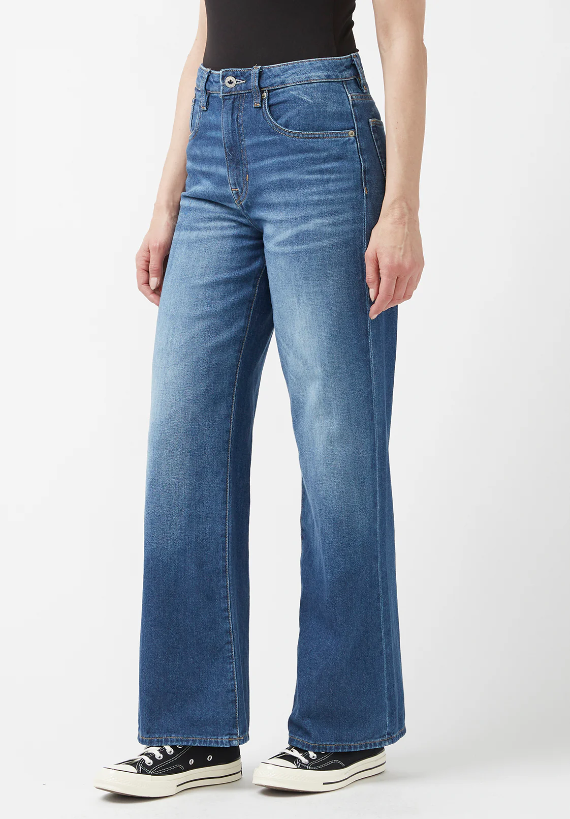 Addie Women's High Rise Wide Leg Jeans, Antique Sanded - BL15817 - Image 3