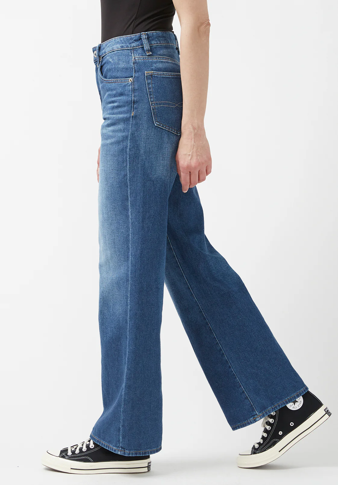 Addie Women's High Rise Wide Leg Jeans, Antique Sanded - BL15817 - Image 4