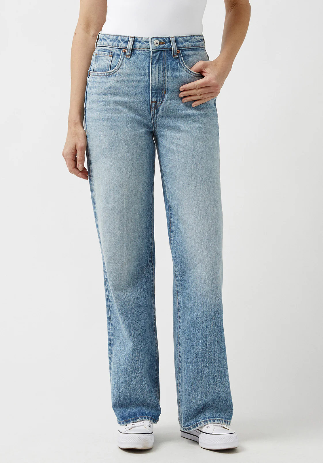 Addie Women's High Rise Wide Leg Jeans, Vintage Feel - BL15901