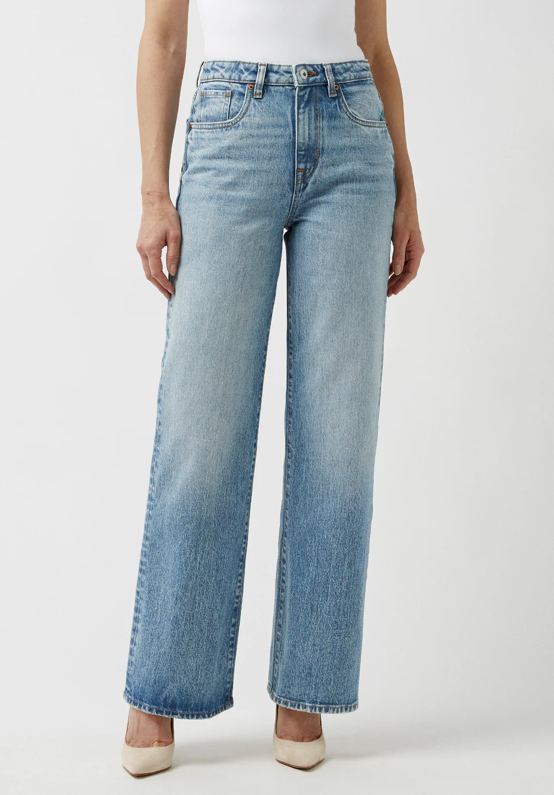 Addie Women's High Rise Wide Leg Jeans, Vintage Feel - BL15901 - Image 6