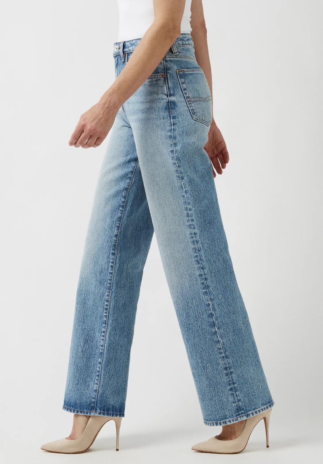 Addie Women's High Rise Wide Leg Jeans, Vintage Feel - BL15901 - Image 8