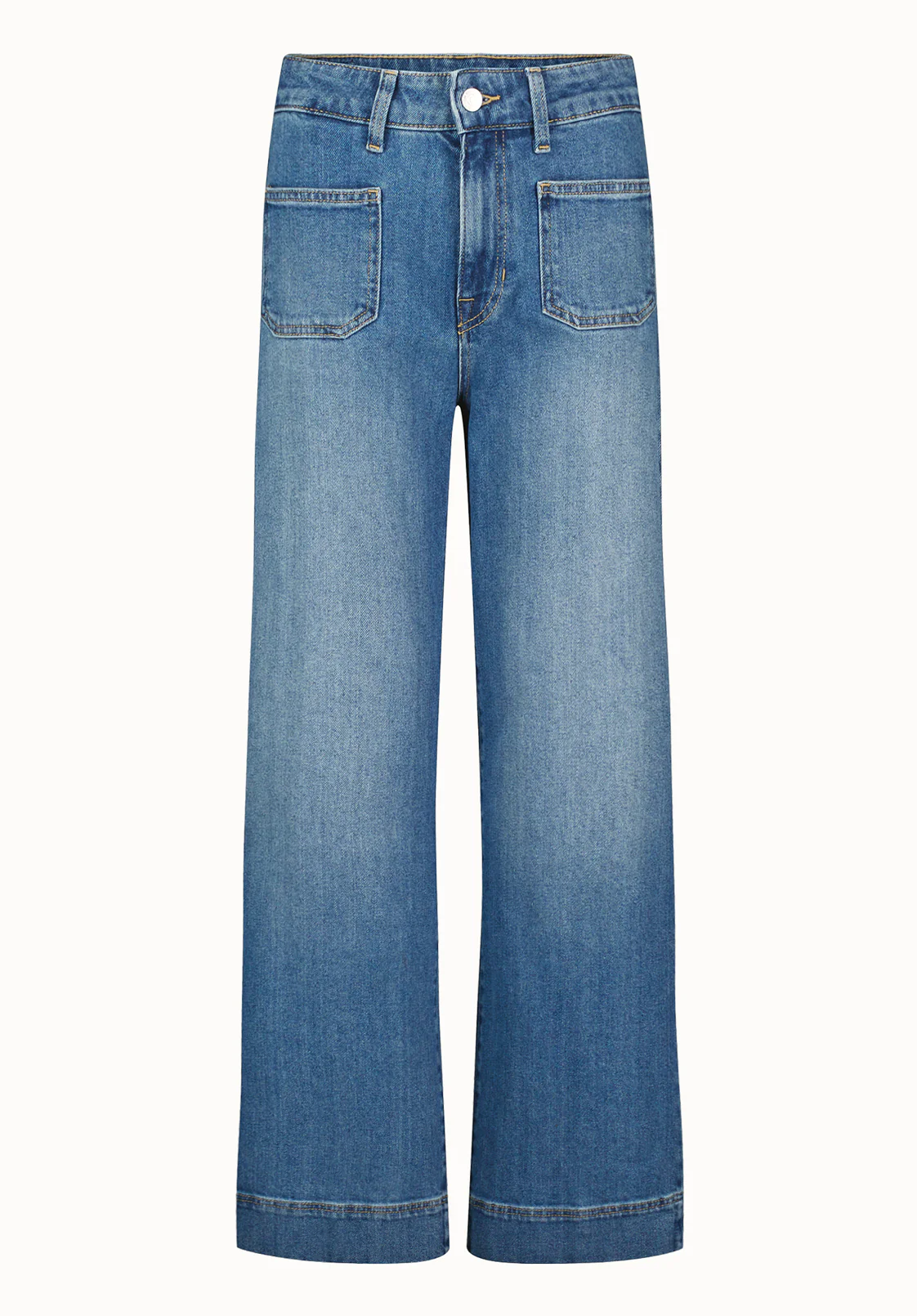 Addie Women's High Rise Wide Leg Jeans, Authentic Worn - BL16064 - Image 5