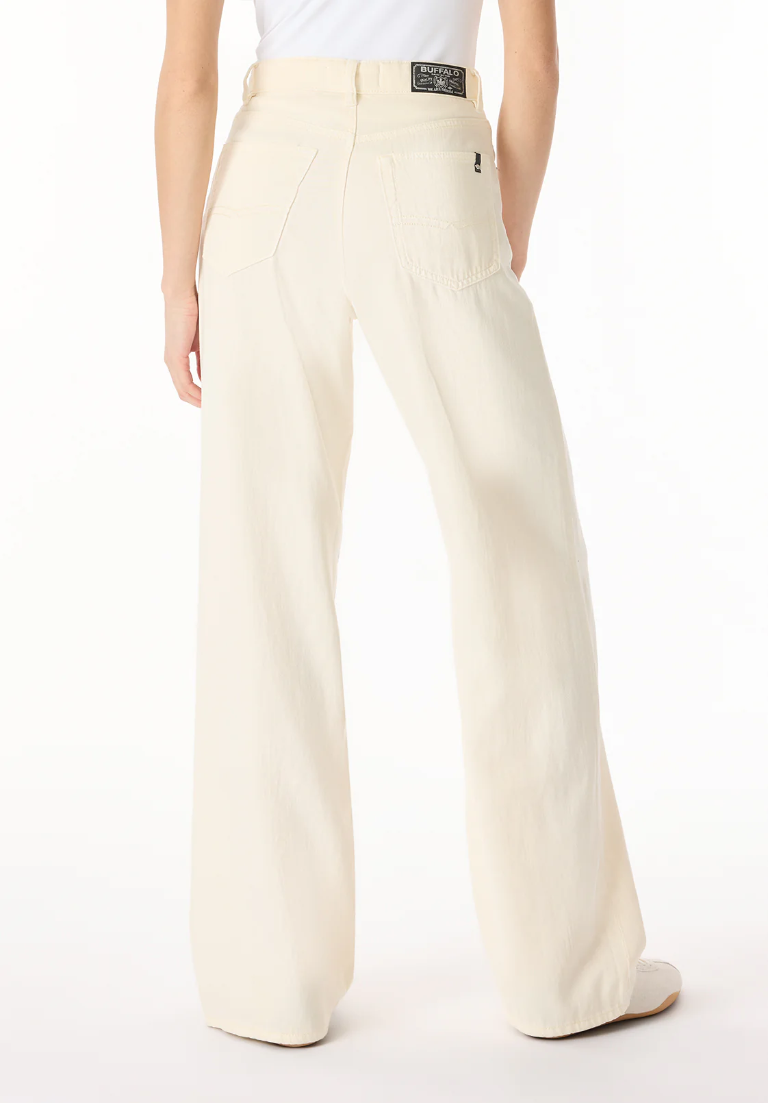 Addie Women's High Rise Wide Leg Pants, Vanilla Ice - BL16083 - Image 4