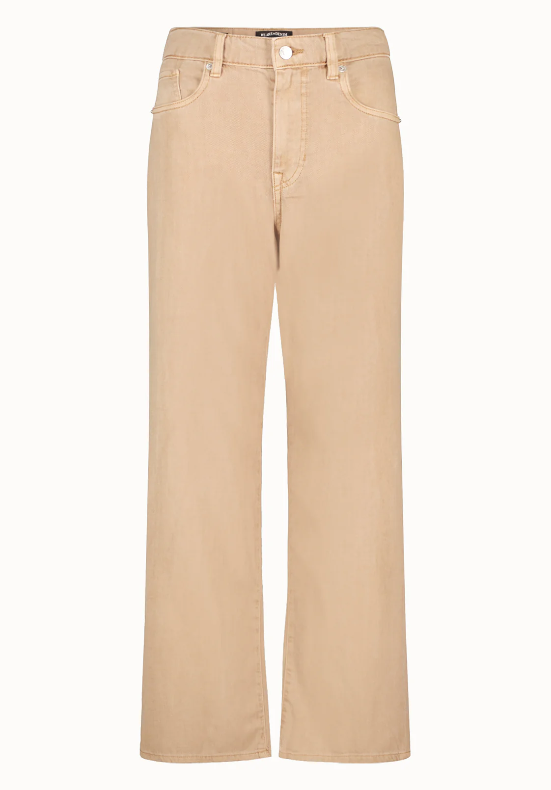 Addie Women's High Rise Wide Leg Pants, Almond Beige - BL16083 - Image 5