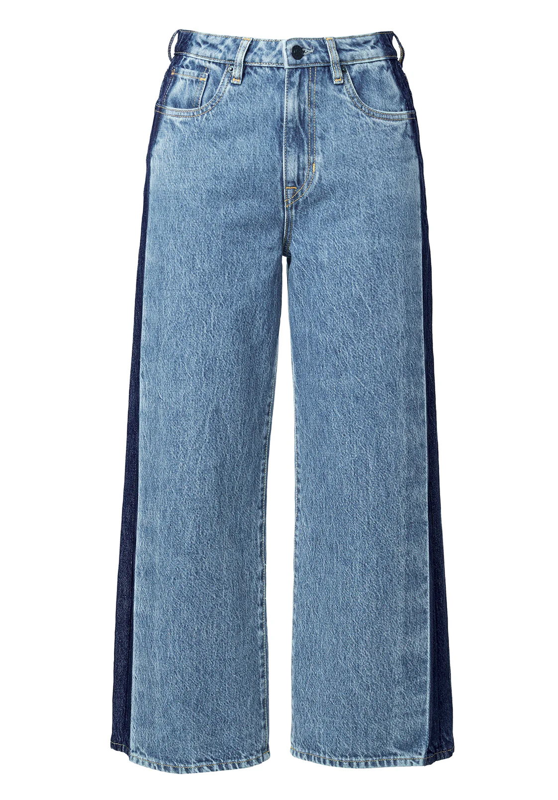 Addisson Women's High Rise Wide Leg Cropped Jeans, Shadow Wash - BL15896 - Image 8