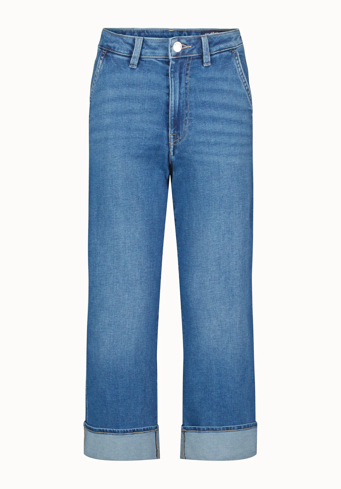 Addisson Women's High Rise Wide Leg Cropped Jeans, Indigo Worn - BL16047 - Image 5