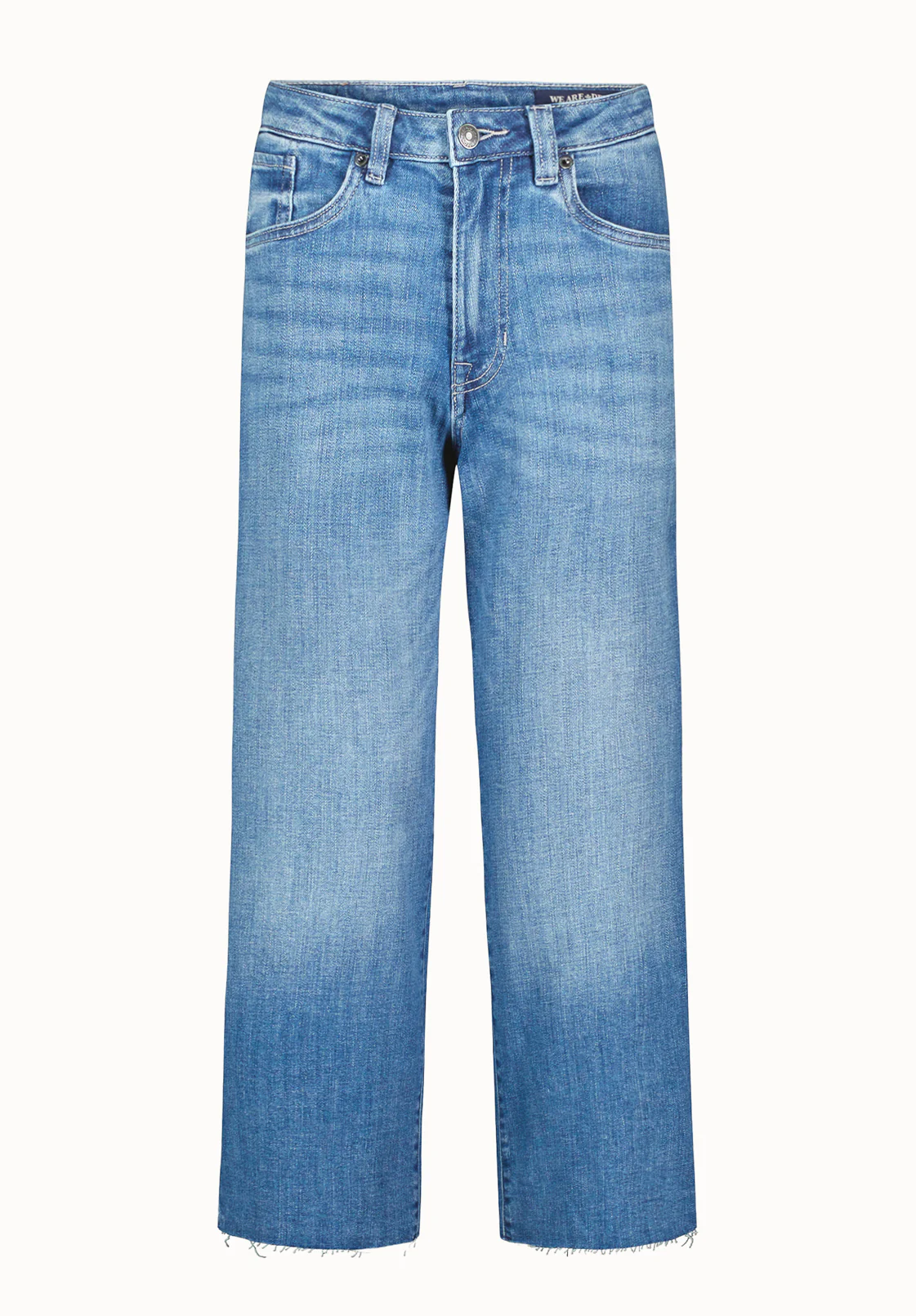 Addisson Women's High Rise Wide Leg Cropped Jeans, Indigo Sanded - BL16069 - Image 5