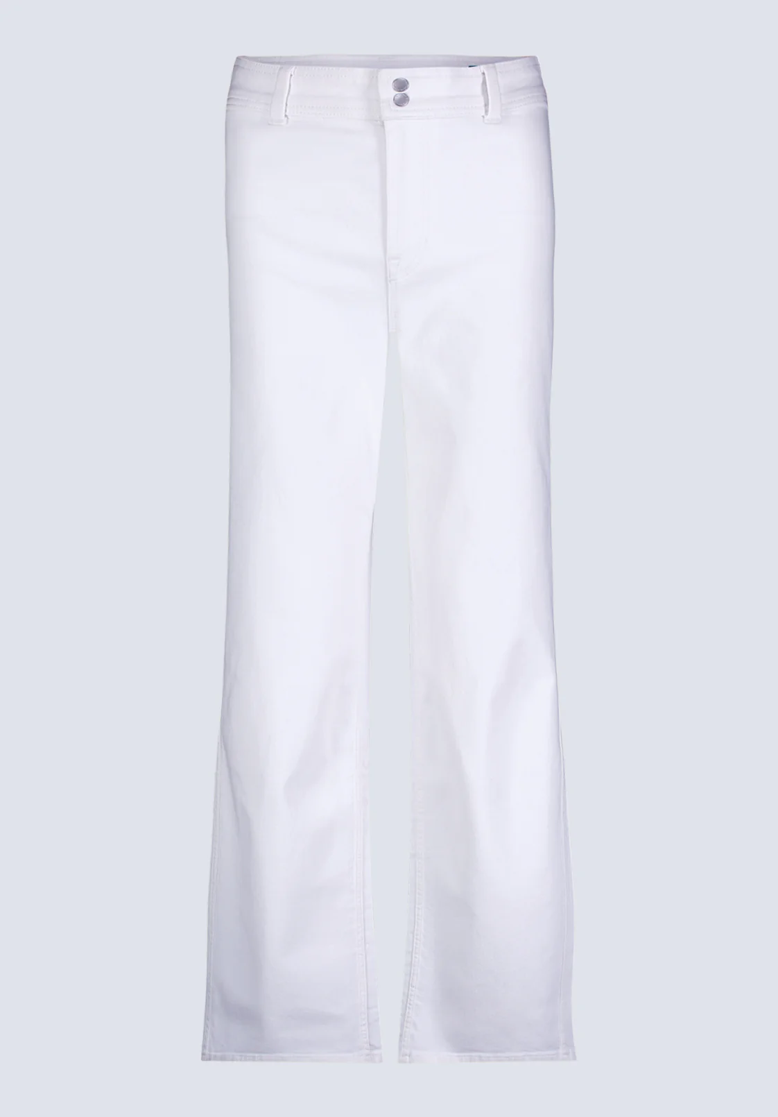 Adele Women's High Rise Wide Leg Jeans, White - BL16012 - Image 6