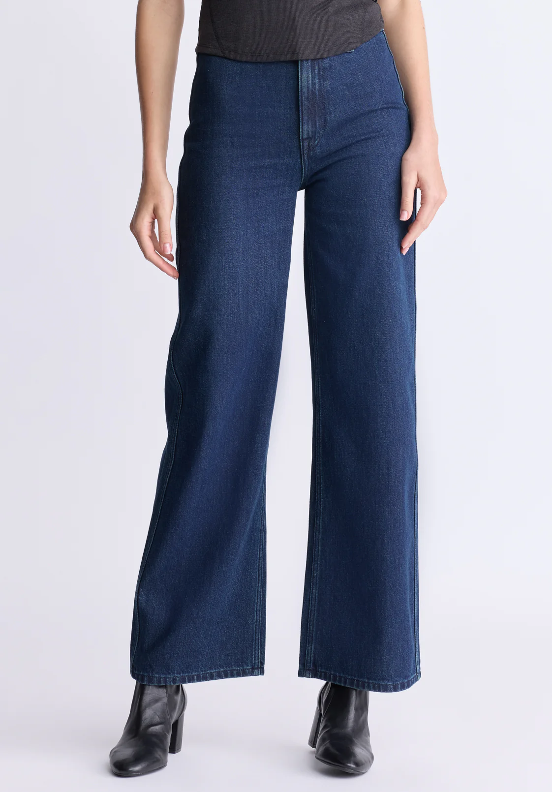 Addie Women's High Rise Wide Leg Jeans, Rinse Wash - BL16013 - Image 2