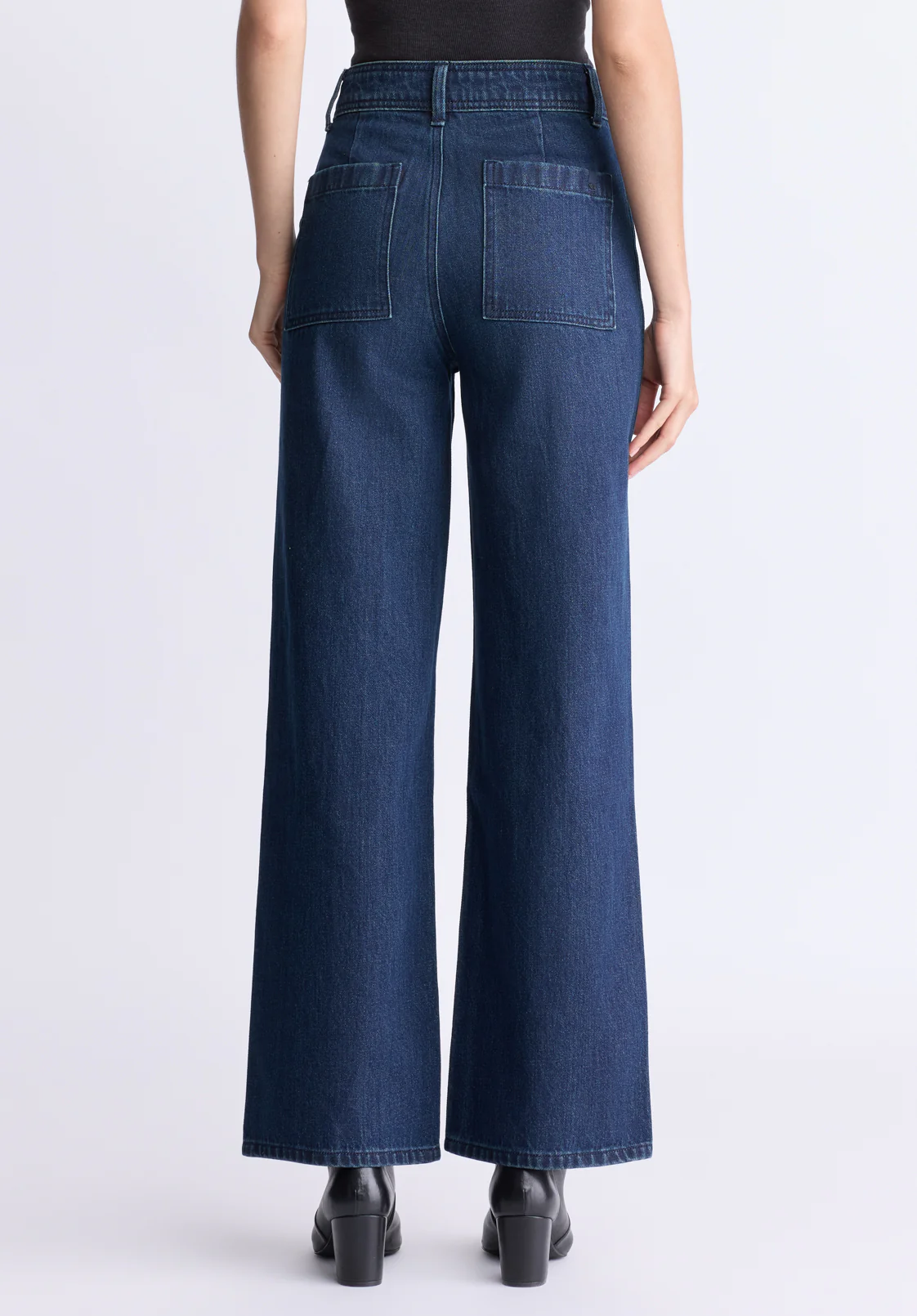Addie Women's High Rise Wide Leg Jeans, Rinse Wash - BL16013 - Image 3