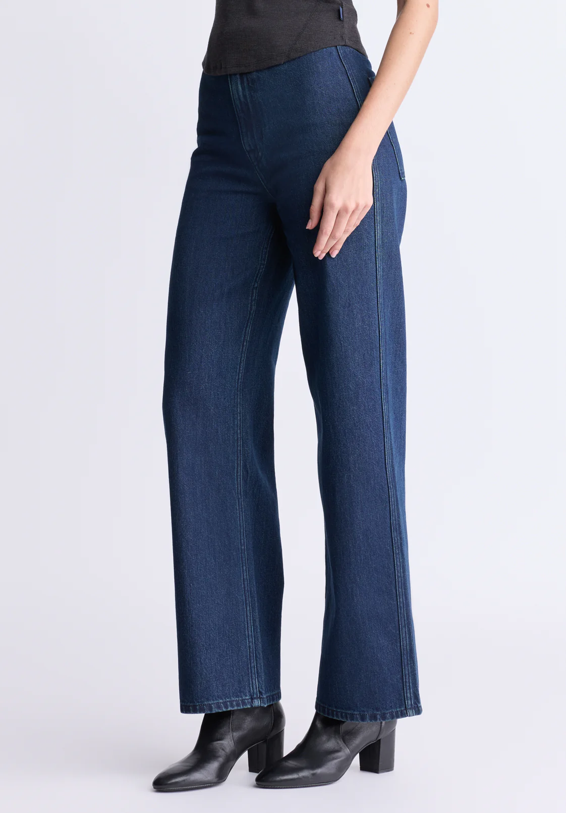 Addie Women's High Rise Wide Leg Jeans, Rinse Wash - BL16013 - Image 4