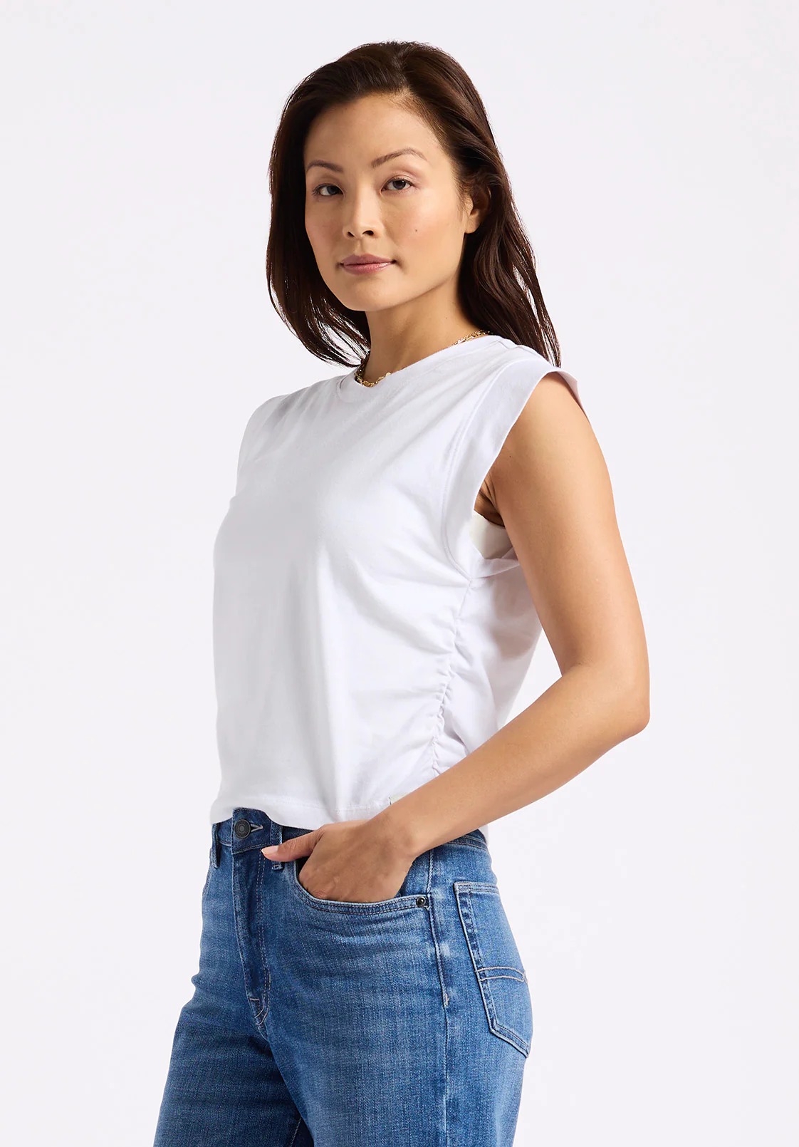 Alanis Women's Sleeveless Top, White - KT0206P - Image 2