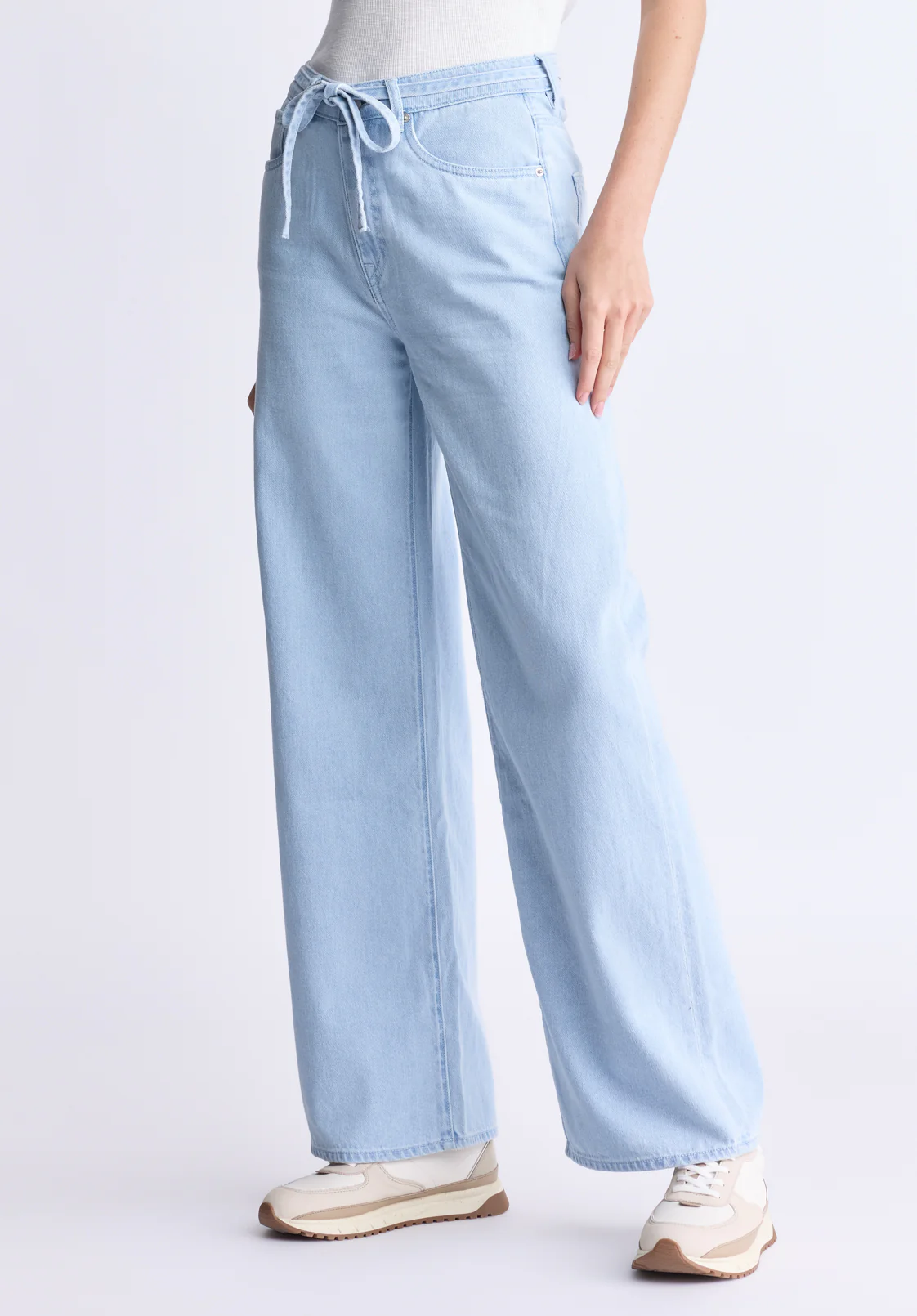 Alecia Women's High Rise Wide Leg Jeans, Light Vintage - BL16011 - Image 4