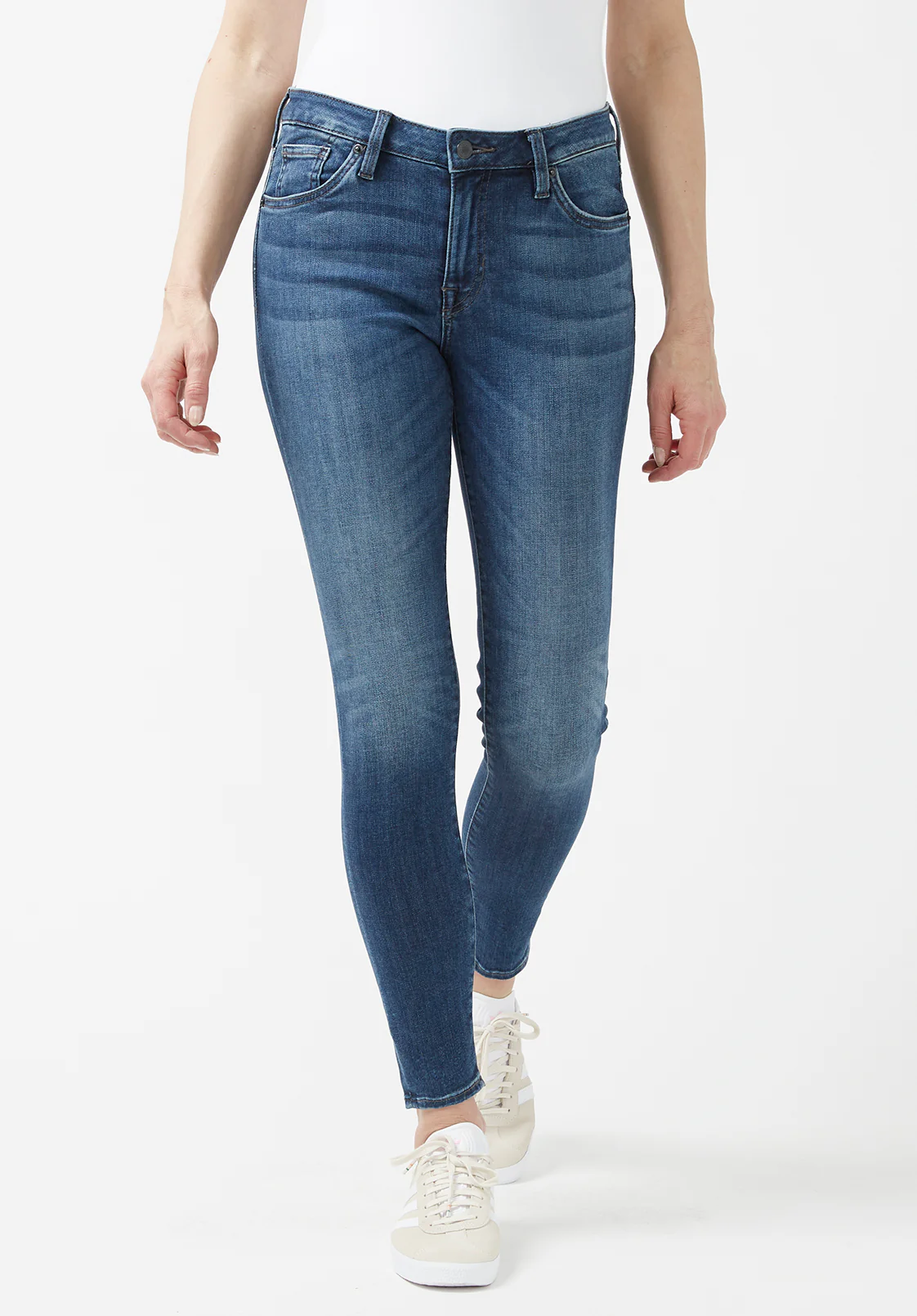 Alexa Women's Mid Rise Skinny Jeans, Mid Wash - BL15669 - Image 7