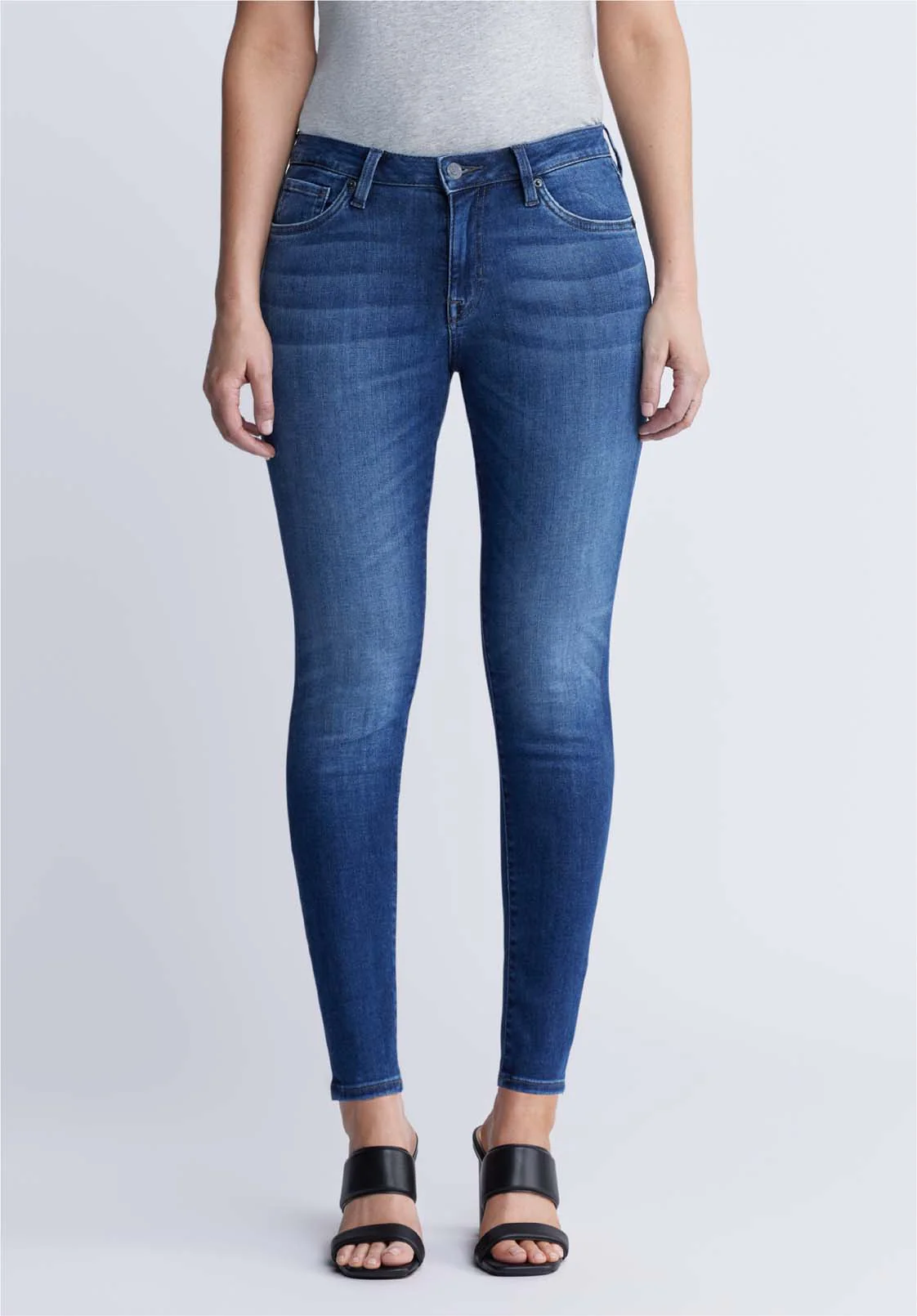 Alexa Women's Mid Rise Skinny Jeans, Mid Wash - BL15669 - Image 8
