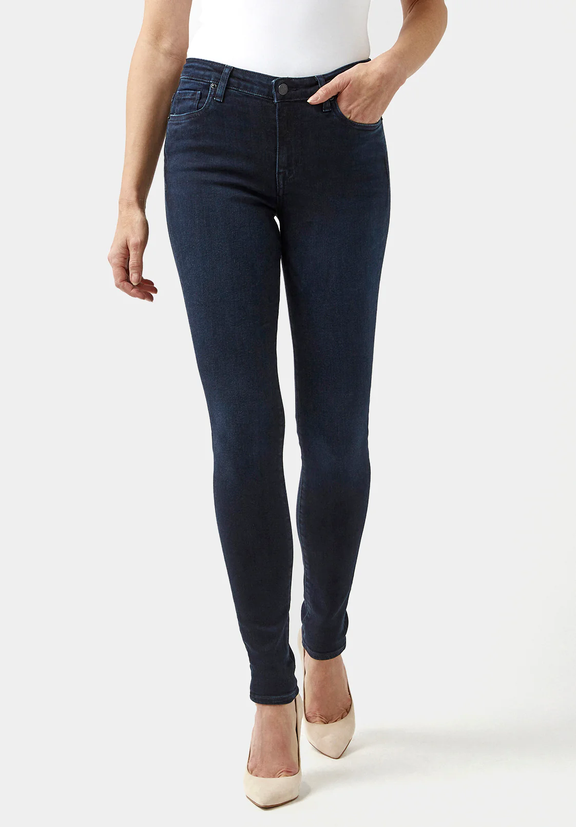 Alexa Women's Mid Rise Skinny Jeans, Rinse Wash - BL15670 - Image 5