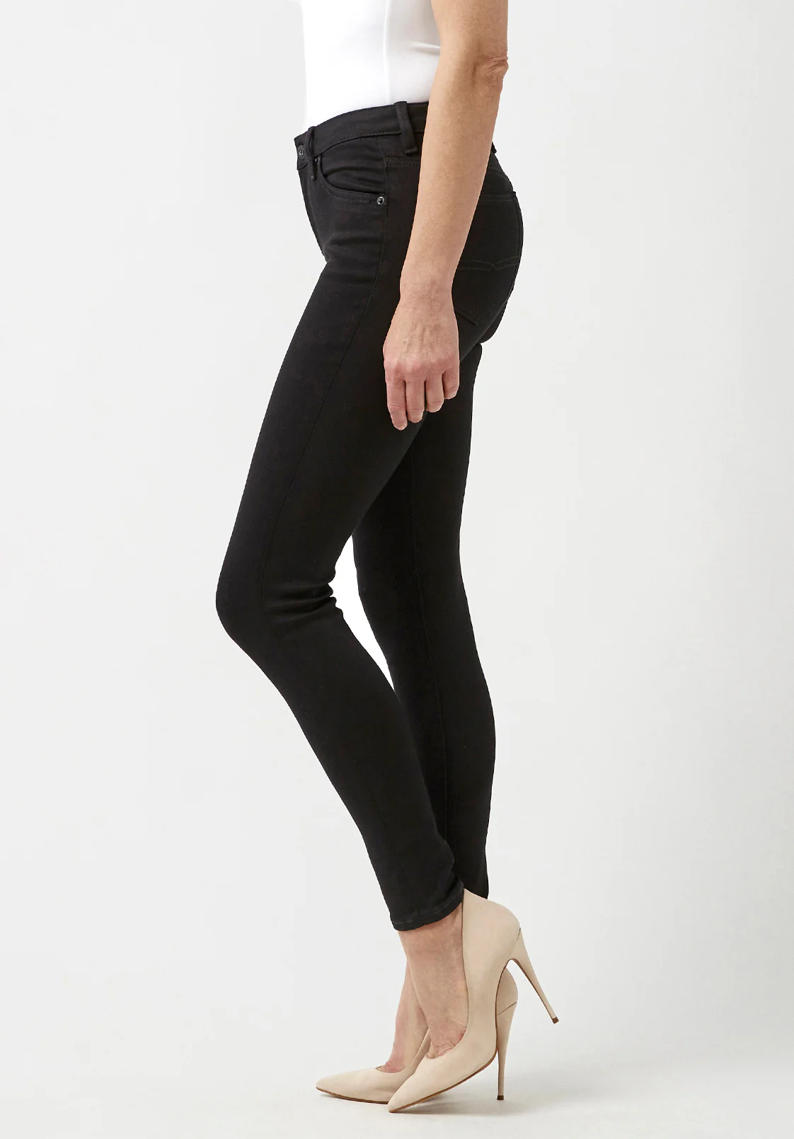 Alexa Women's Mid Rise Skinny Jeans, Forever Black - BL15672 - Image 5