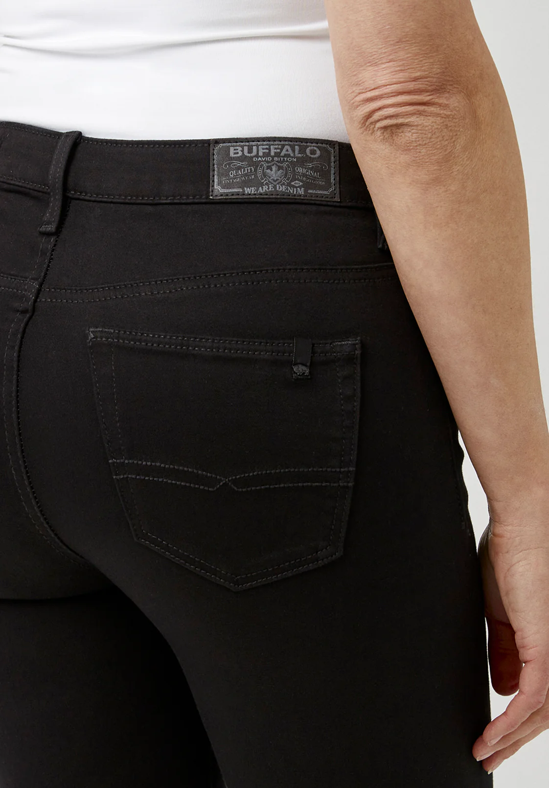 Alexa Women's Mid Rise Skinny Jeans, Forever Black - BL15672 - Image 6