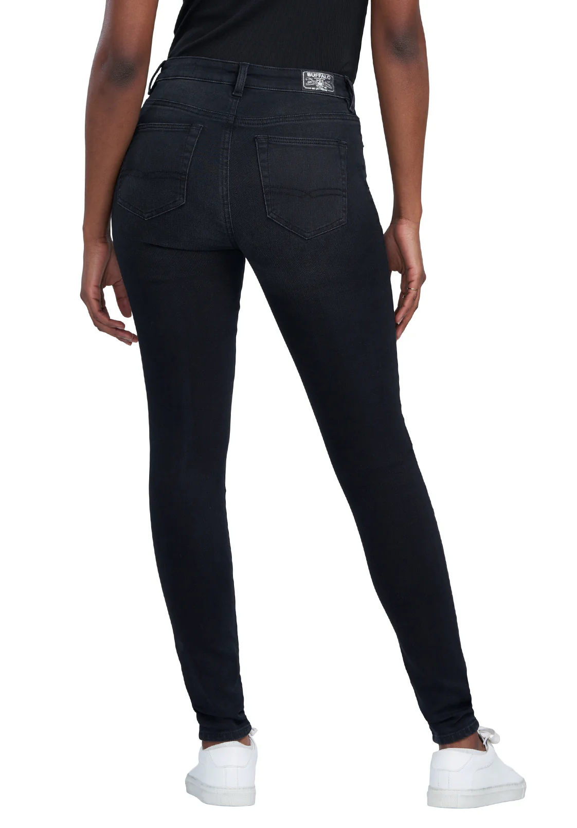 Alexa Women's Mid Rise Skinny Jeans, Faded Black- BL15843 - Image 7