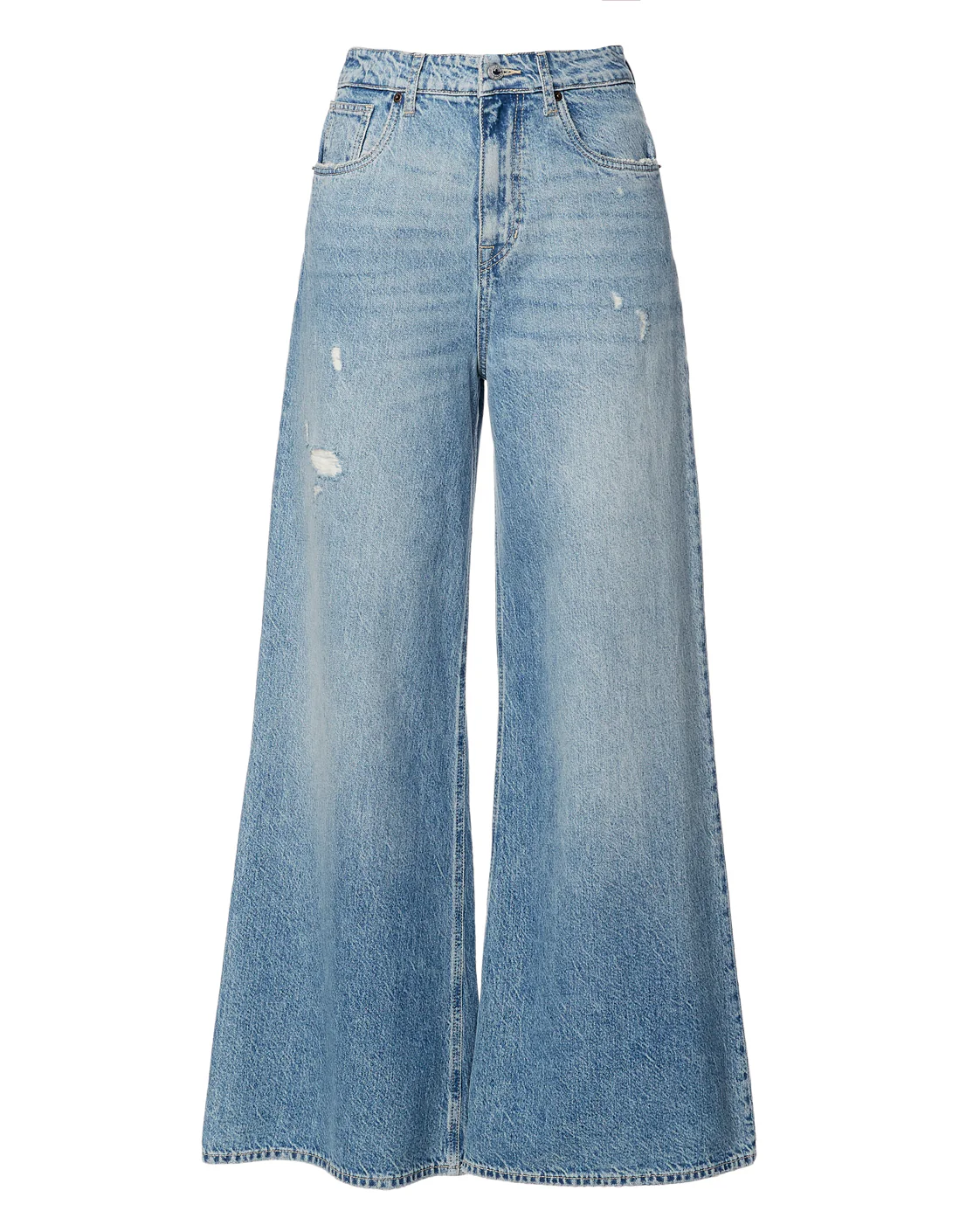 Alice Women's High Rise Super Wide Leg Jeans, Stone Washed and Torn - BL15823 - Image 5