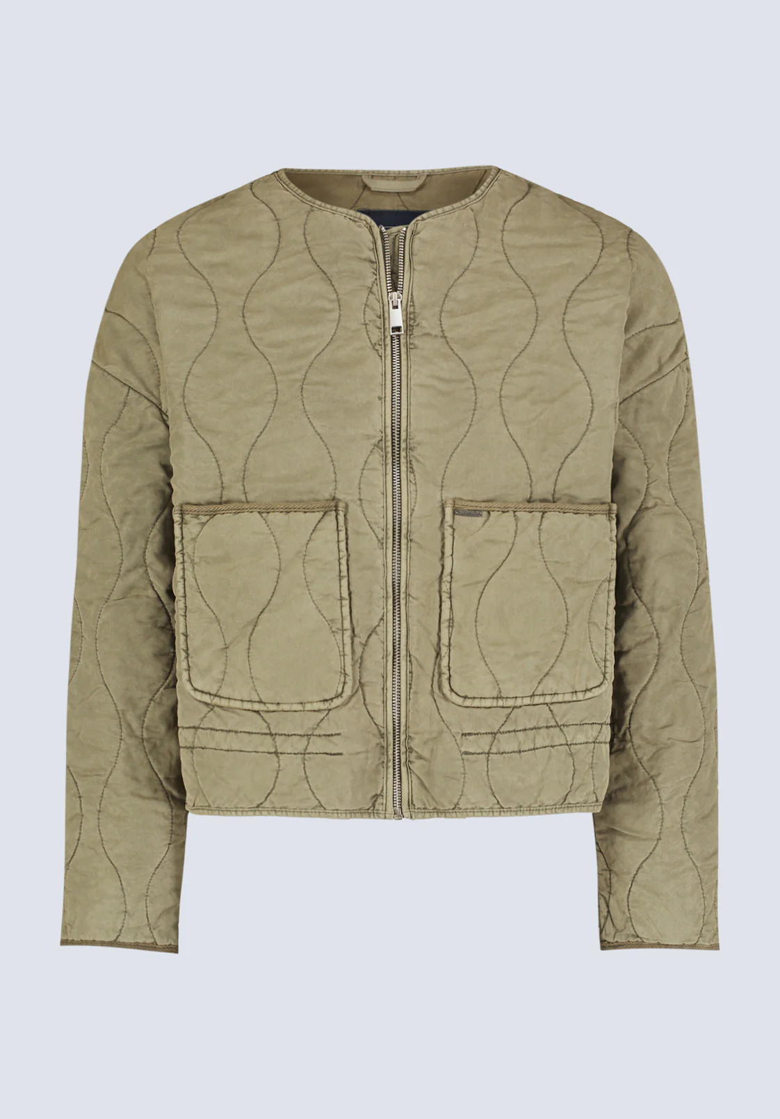 Annalee Women's Quilted Cropped Jacket, Olive - JK0025H - Image 5