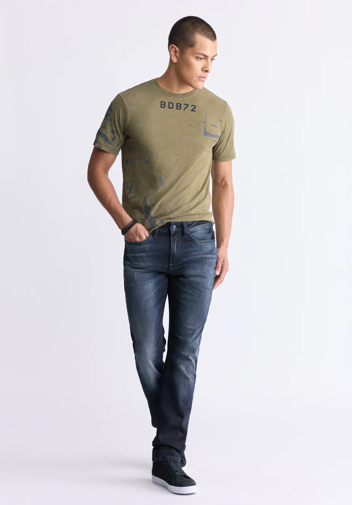 Ash Men's Slim Jeans, Crinkled and Sanded - BM26012