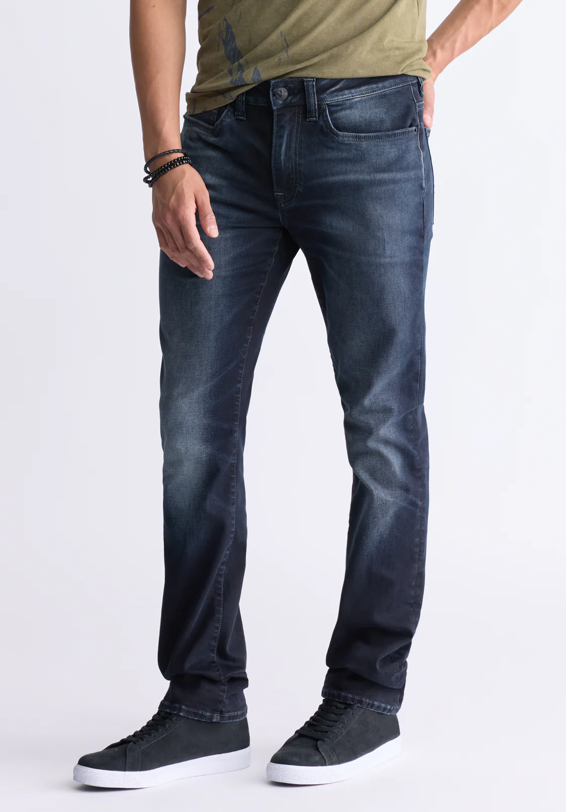 Ash Men's Slim Jeans, Crinkled and Sanded - BM26012 - Image 4