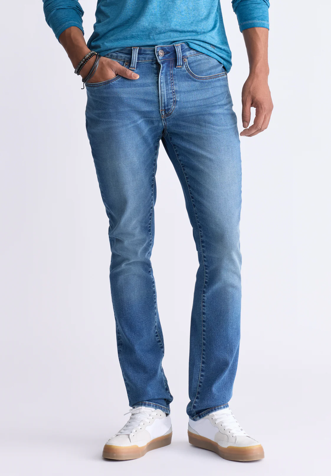 Ash Men's Slim Freedom Flex Jeans, Authentic Wash - BM26017 - Image 2