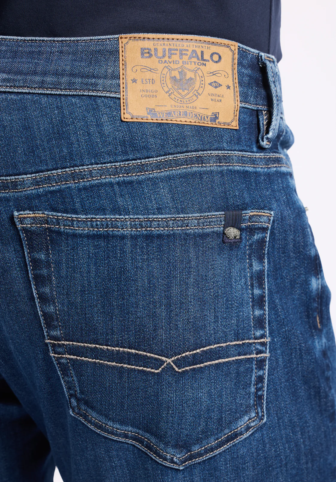 Ash Men's Slim Jeans, Whiskered and Contrasted - BM26073 - Image 5