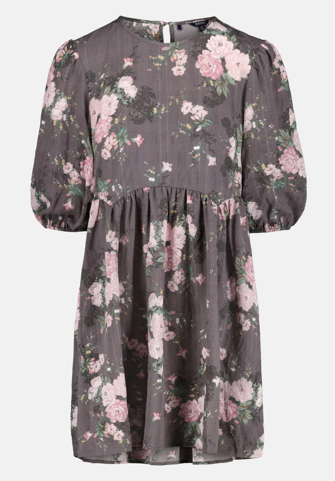 Audrianna Women's Puff Sleeve Babydoll Dress, Floral Bouquet - WD0106 - Image 4