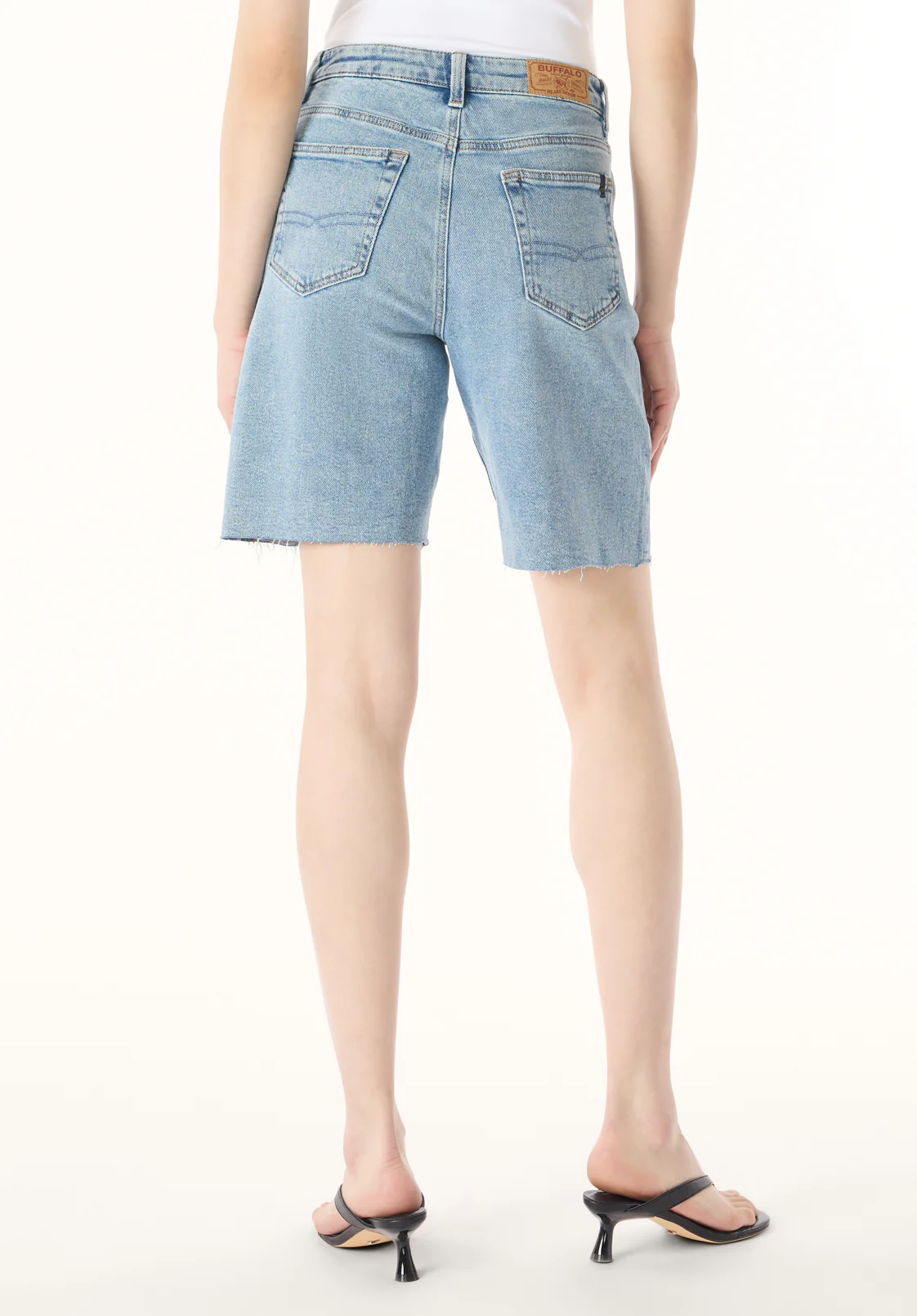 Bambi Women's High Rise Bermuda, Vintage Blue - BL16079 - Image 4