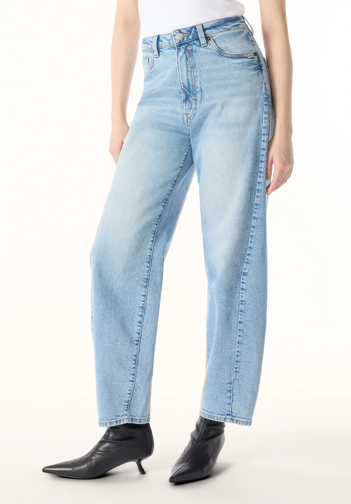 Barbara Women's High Rise Barrel Jeans, Vintage Blue - BL16072 - Image 3