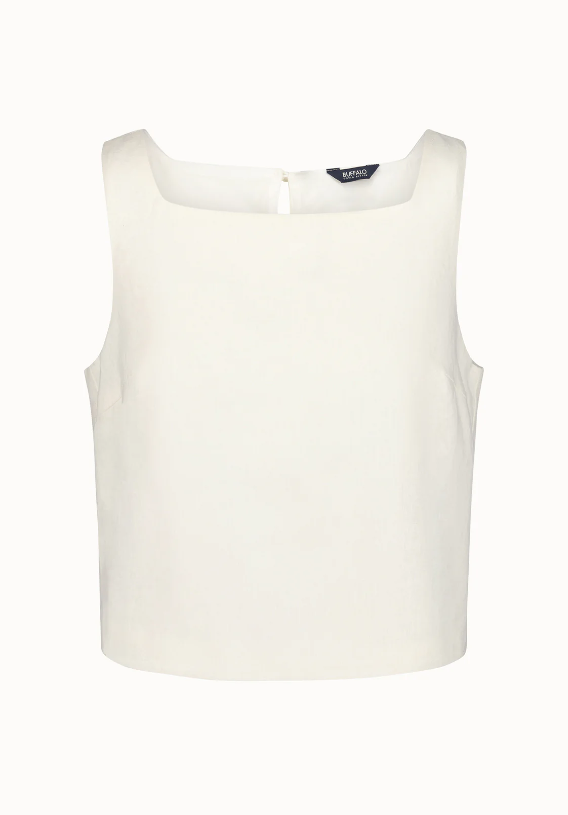 Benedita Women's Sleeveless Linen Top, Blanc - WT0186P - Image 5