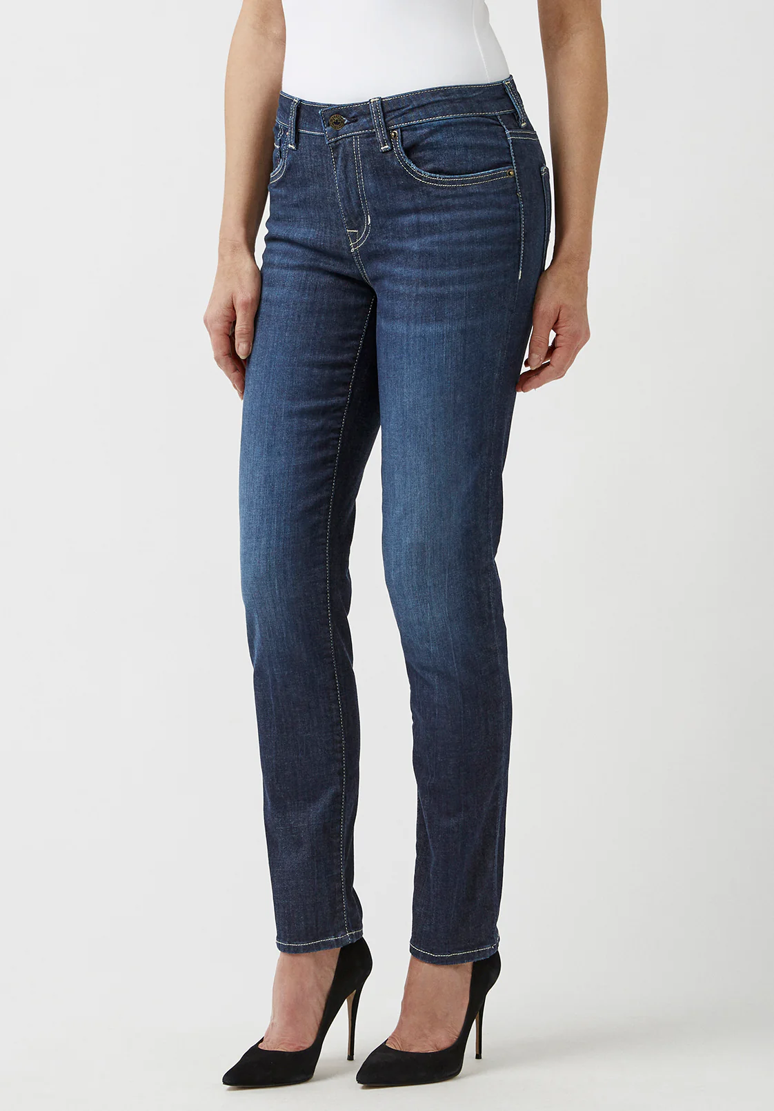 Carrie Women's Mid Rise Slim Jeans, Reckless Blue - BL15674 - Image 3
