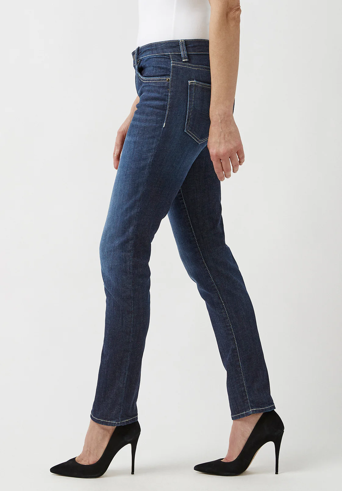 Carrie Women's Mid Rise Slim Jeans, Reckless Blue - BL15674 - Image 4