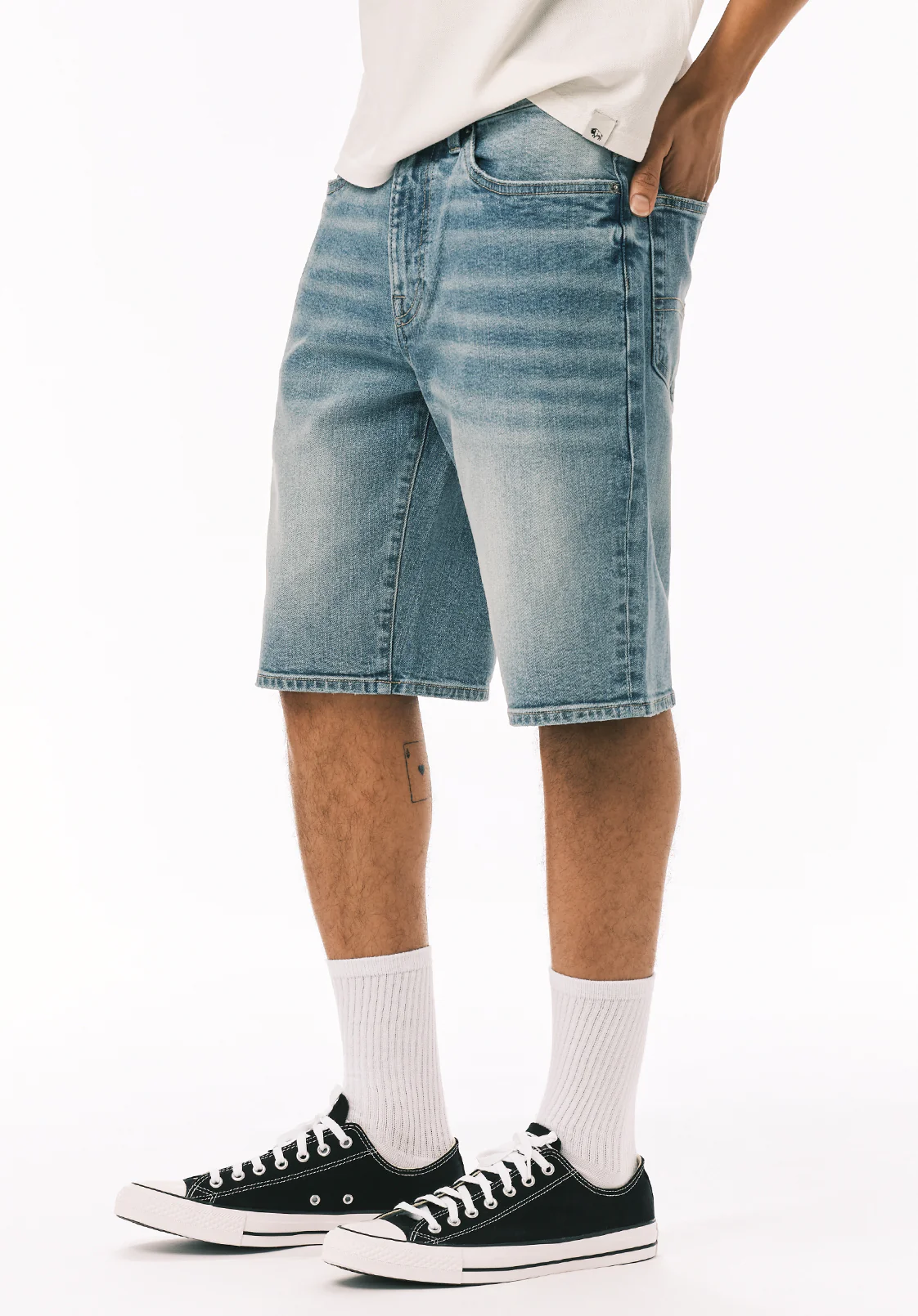 Dean Men’s Relaxed Straight Denim Short, Authentic Worn - BM22952 - Image 3