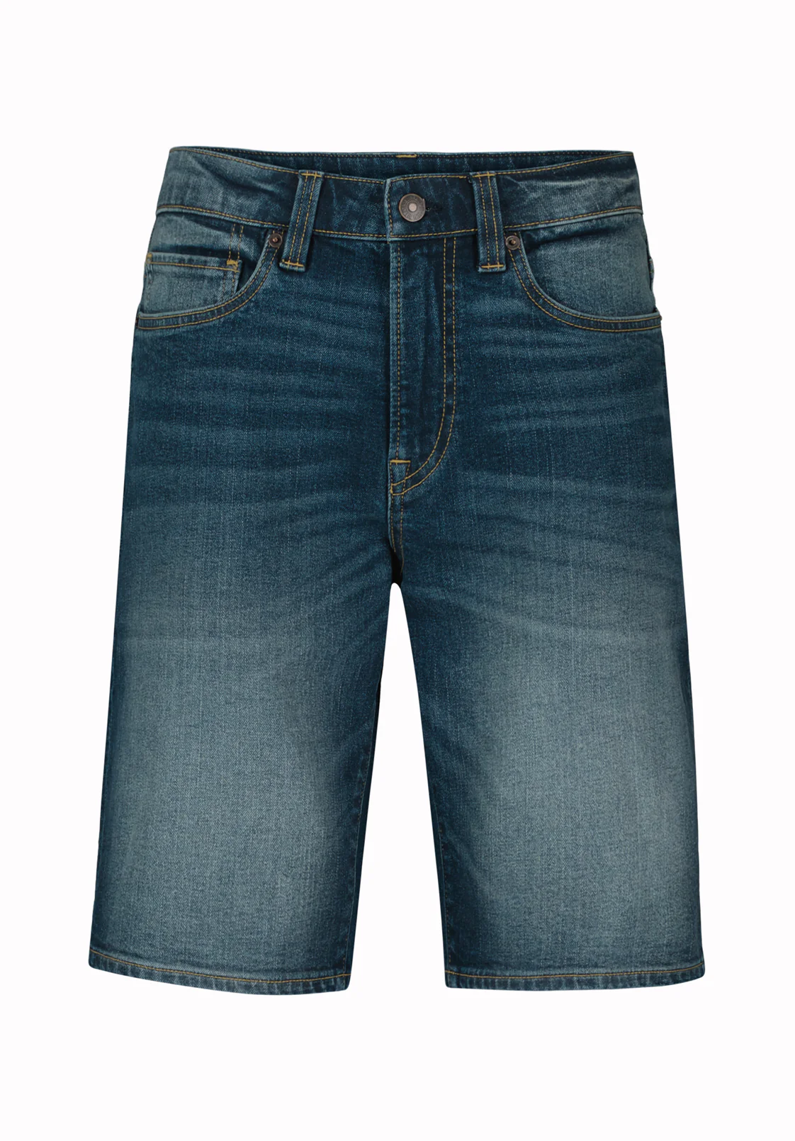 Dean Men’s Relaxed Straight Denim Short, Contrast Whiskered - BM22953 - Image 5