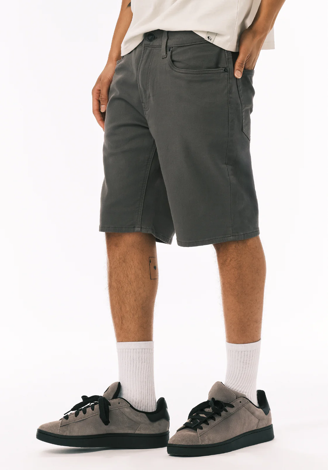 Dean Men's Relaxed Straight Freedom Flex Shorts, Graphite - BM26067 - Image 2