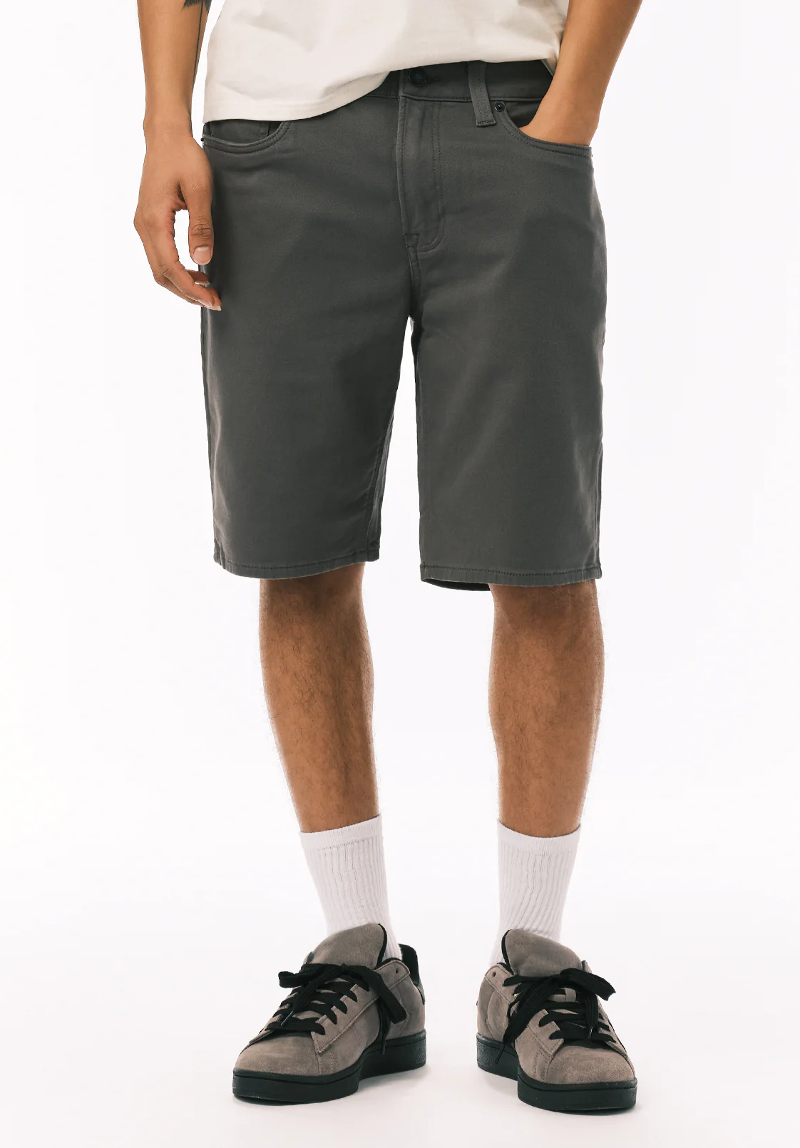 Dean Men's Relaxed Straight Freedom Flex Shorts, Graphite - BM26067 - Image 4