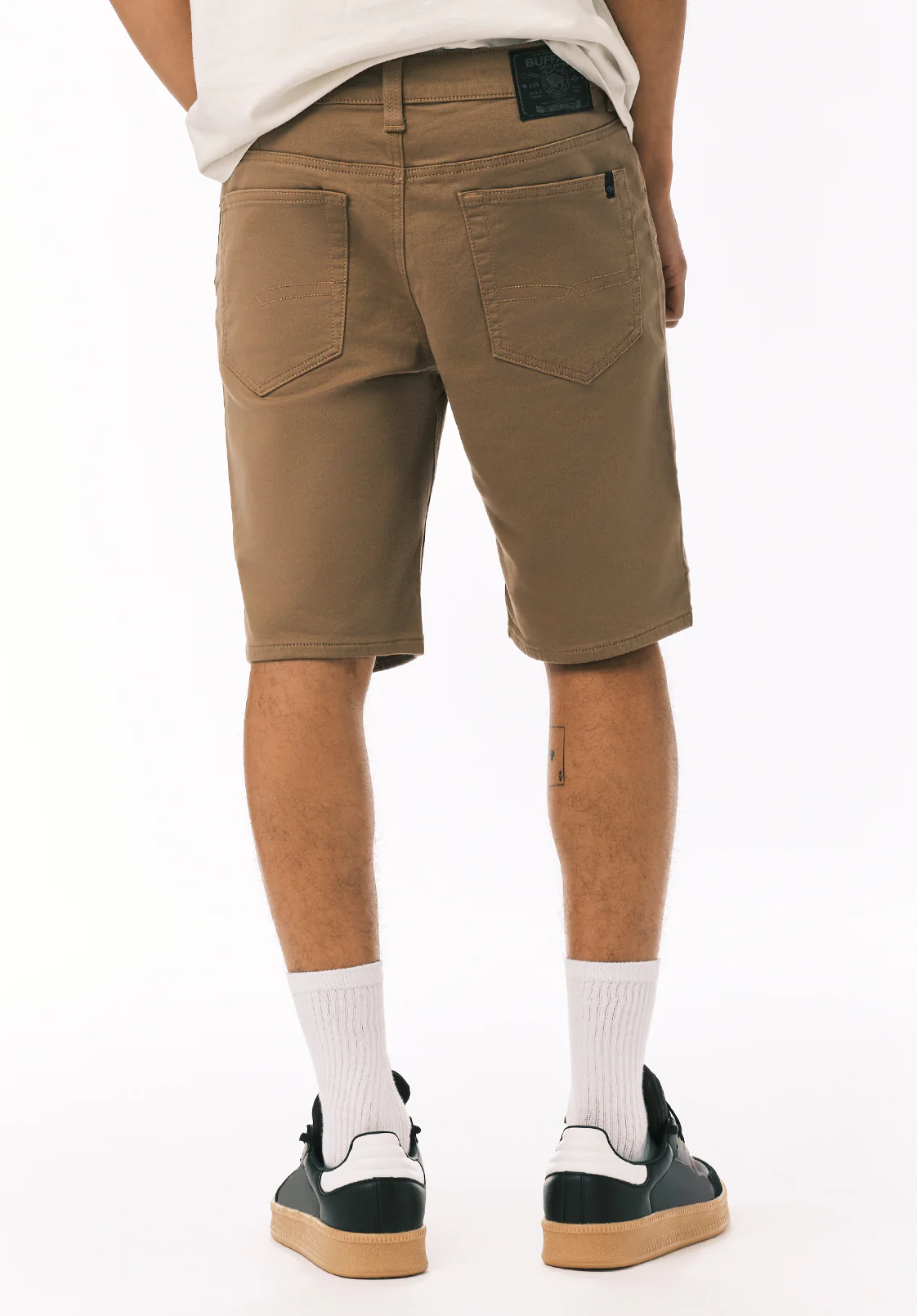 Dean Men's Relaxed Straight Freedom Flex Shorts, Dark Beige - BM26067 - Image 4