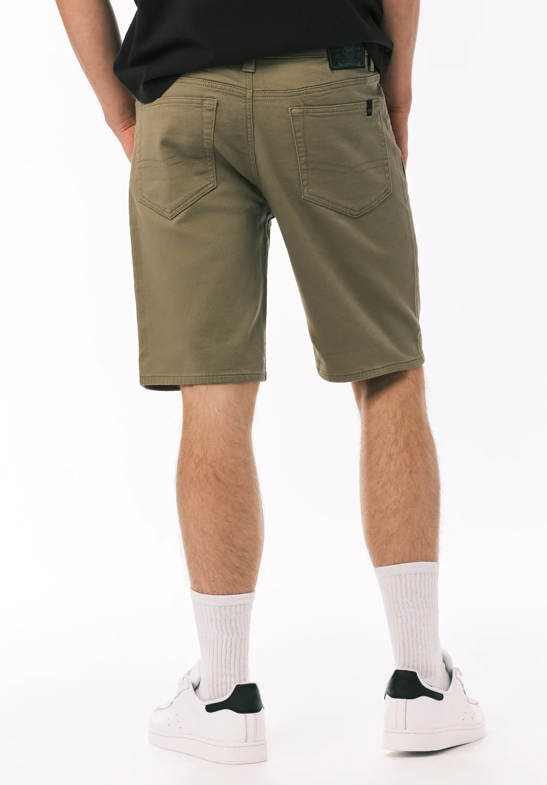 Dean Men's Relaxed Straight Freedom Flex Shorts, Olive - BM26067 - Image 4