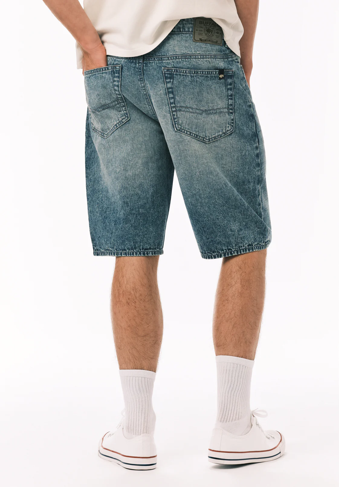 Dean Men’s Relaxed Straight Denim Short, Sanded and Vintage - BM26204 - Image 3