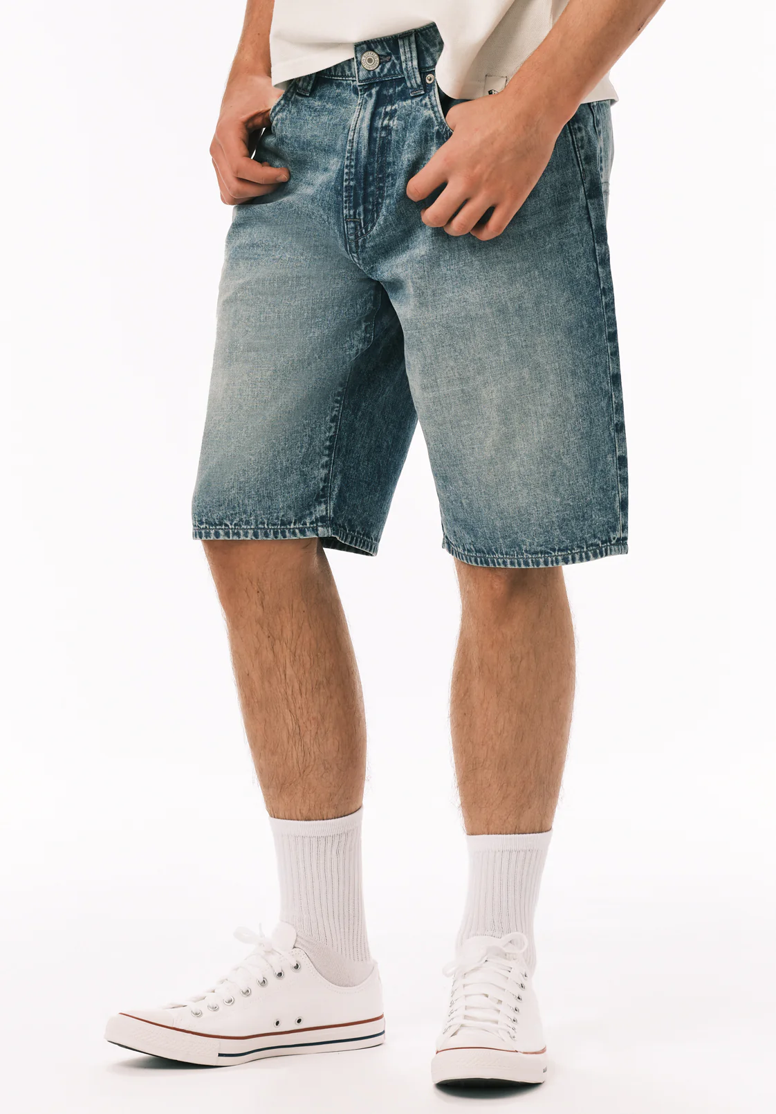 Dean Men’s Relaxed Straight Denim Short, Sanded and Vintage - BM26204 - Image 4