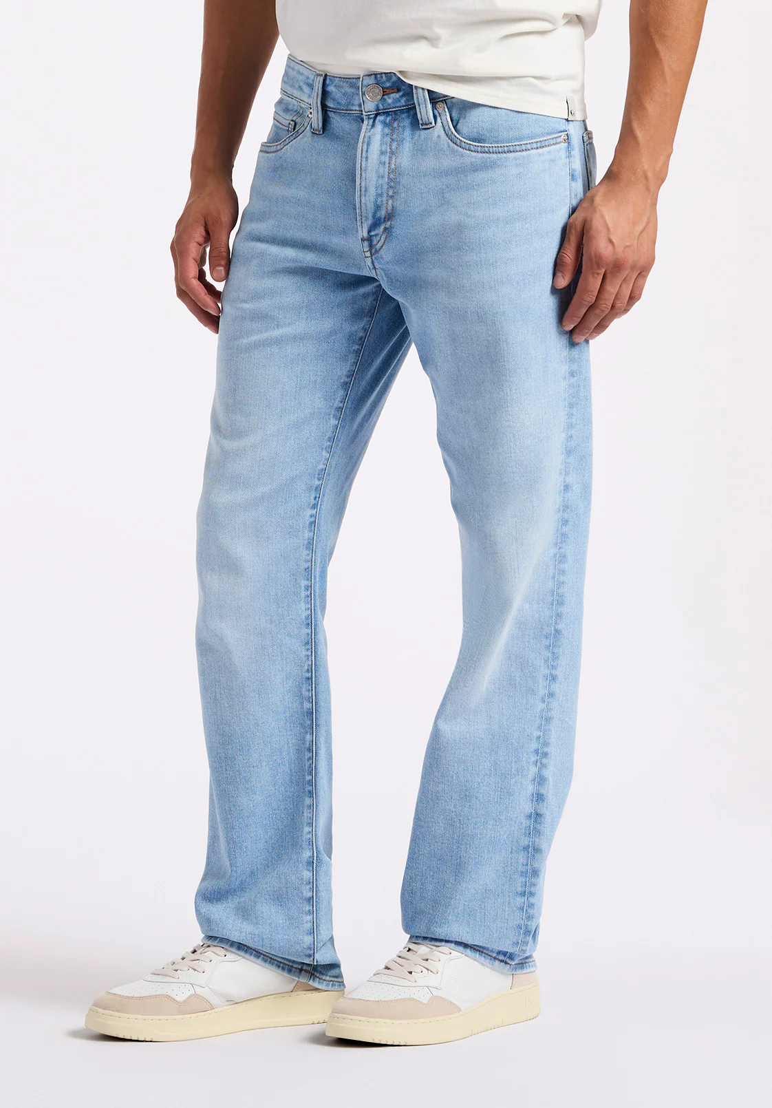 Driven Men's Relaxed Straight Jeans, Light Blue Wash - BM26082 - Image 3
