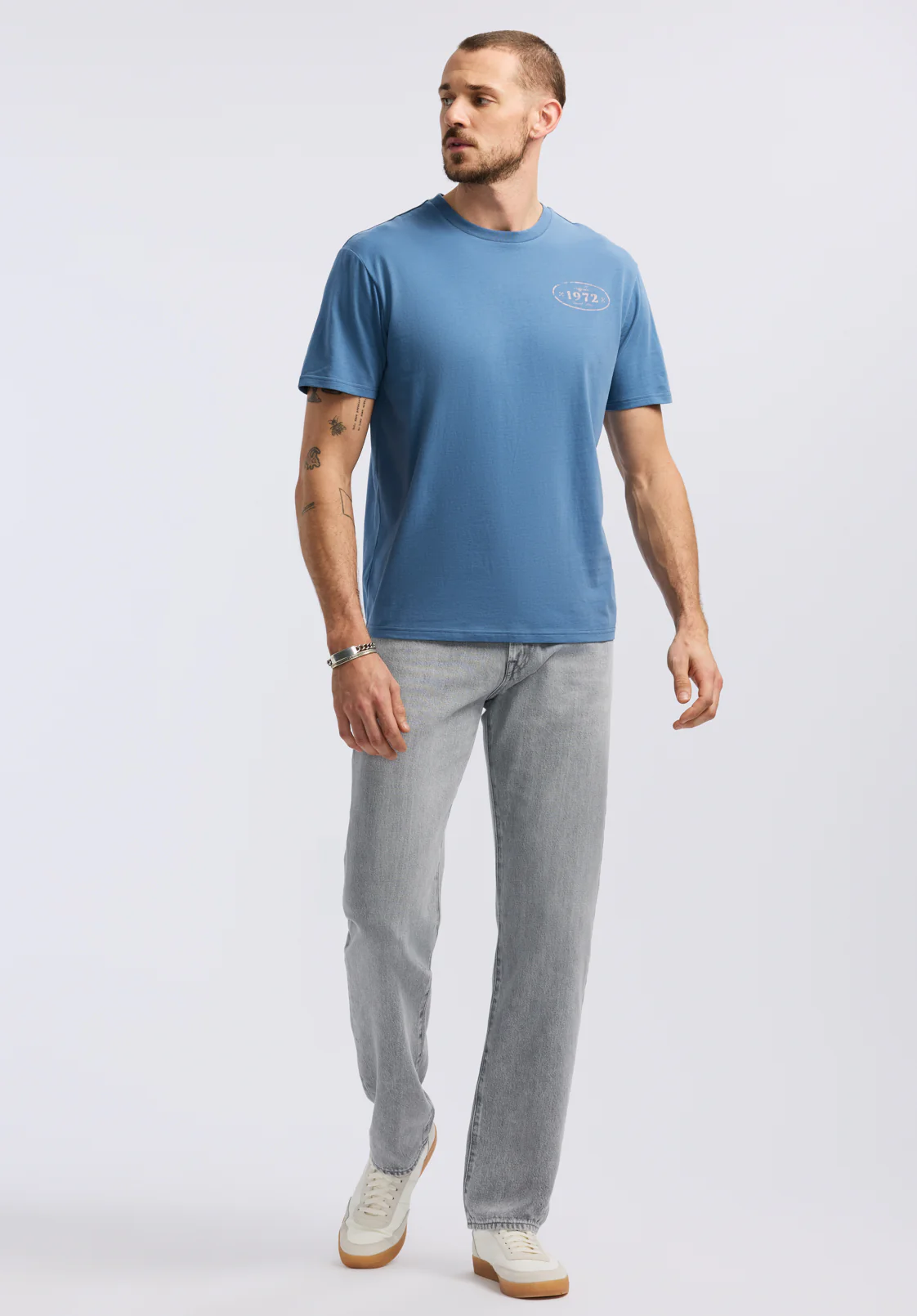 Driven Men's Relaxed Straight Jeans, Grey - BM26084