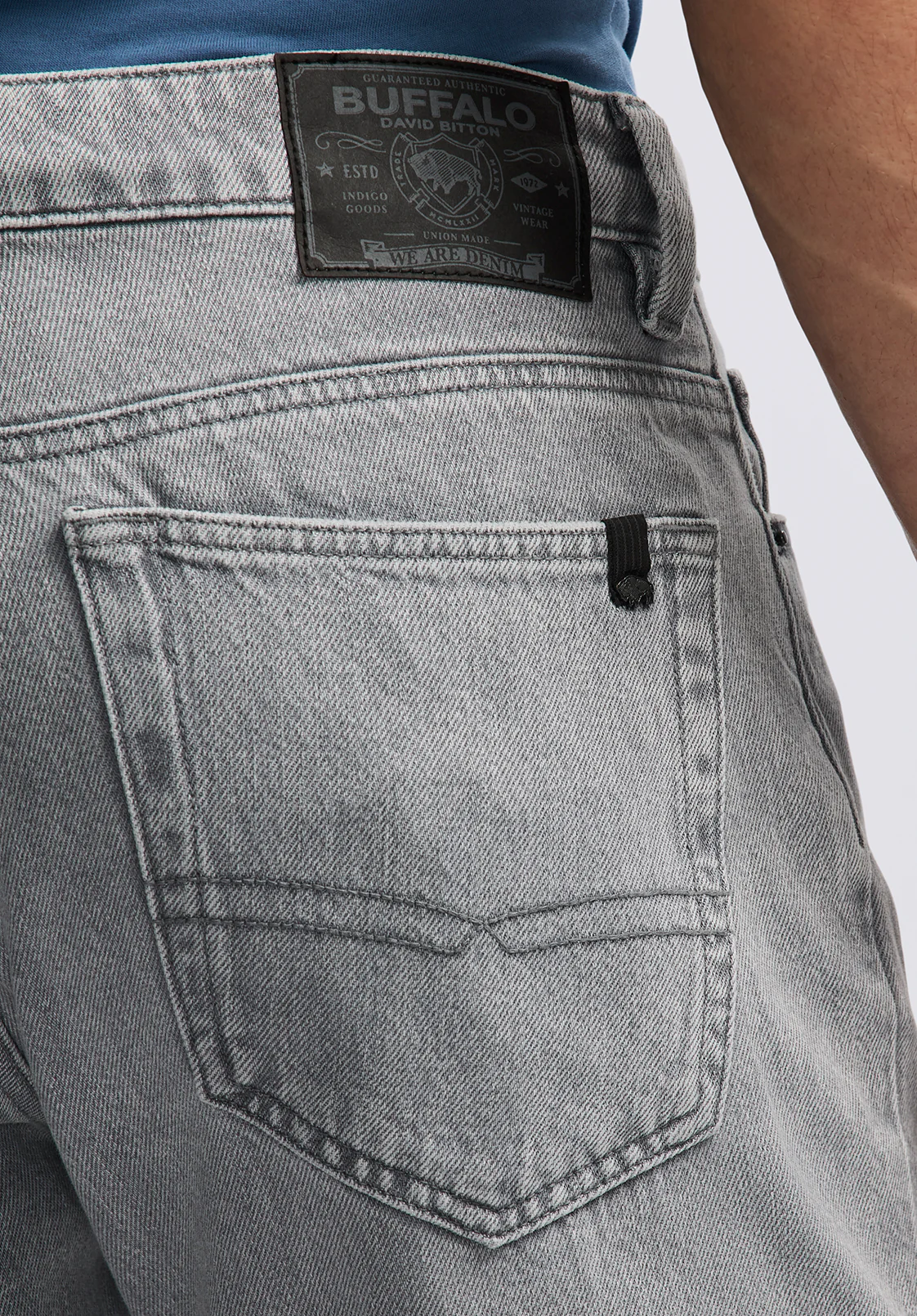 Driven Men's Relaxed Straight Jeans, Grey - BM26084 - Image 5