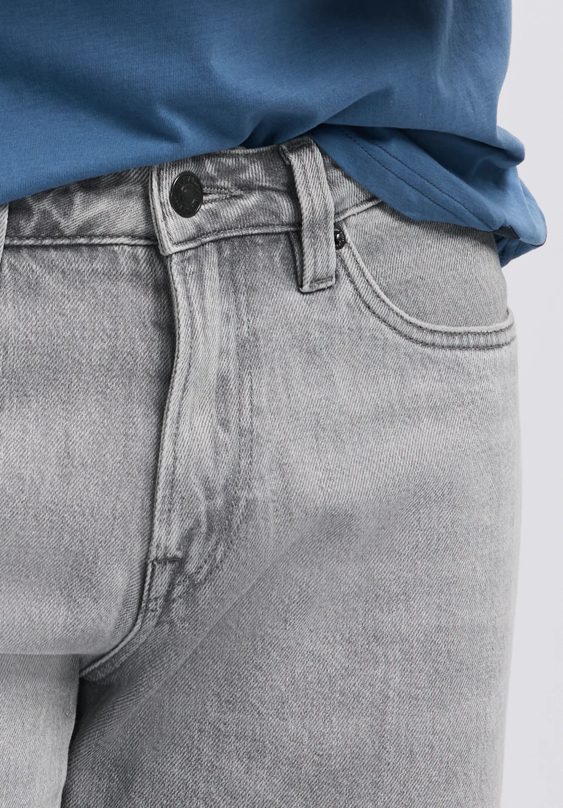 Driven Men's Relaxed Straight Jeans, Grey - BM26084 - Image 6