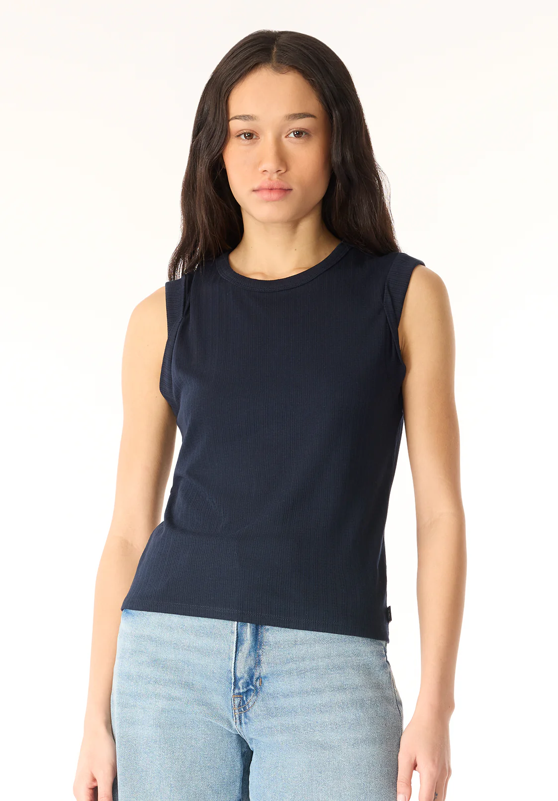 Elayne Women’s Sleeveless Top, Peacoat - KT0191P - Image 2