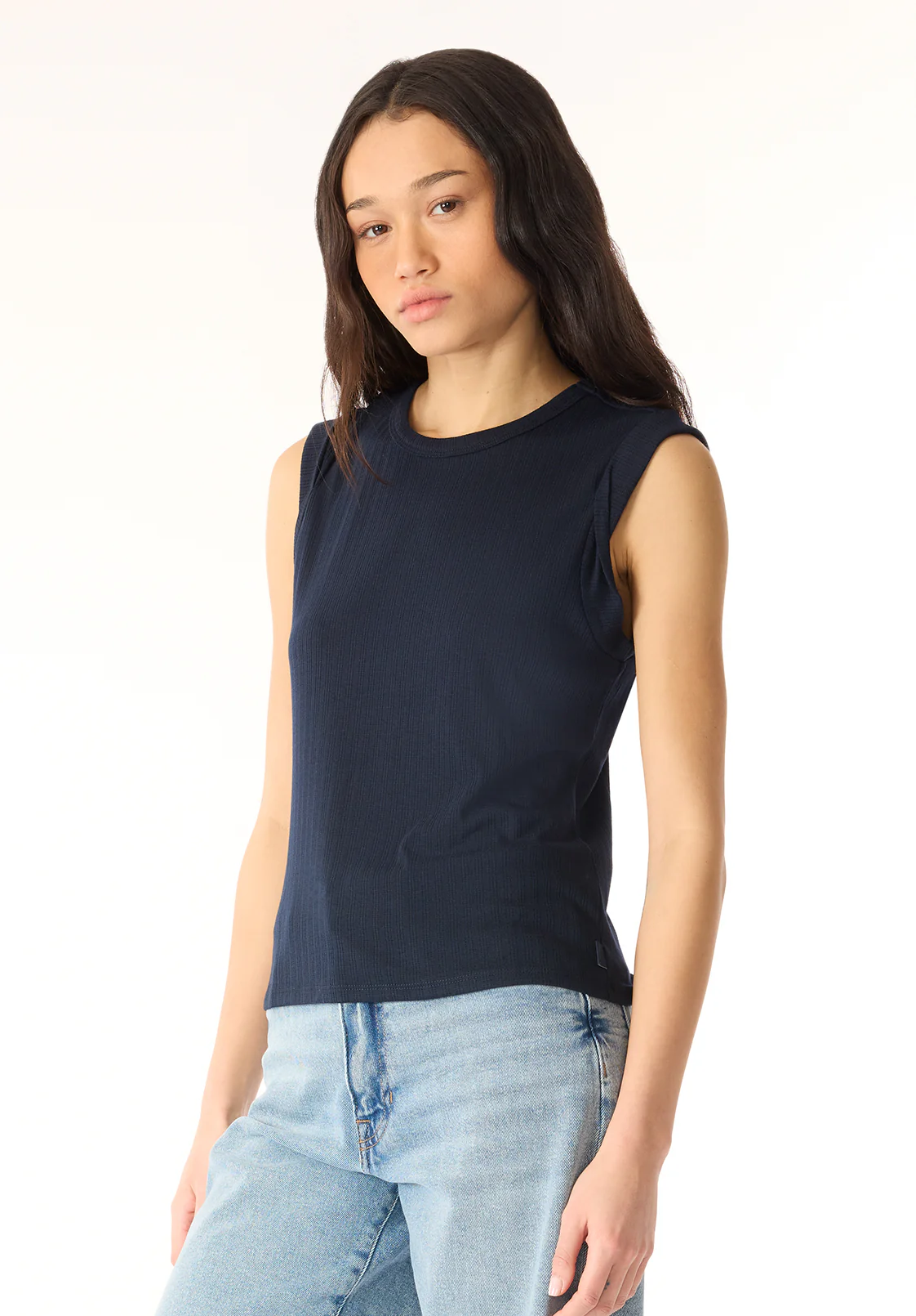 Elayne Women’s Sleeveless Top, Peacoat - KT0191P - Image 3
