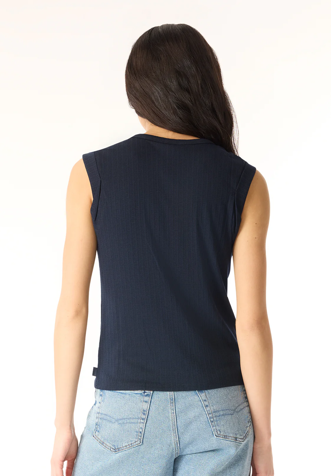 Elayne Women’s Sleeveless Top, Peacoat - KT0191P - Image 4